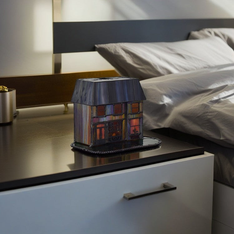 Farmhouse House Trapezoidal Rectangular Table Lamp