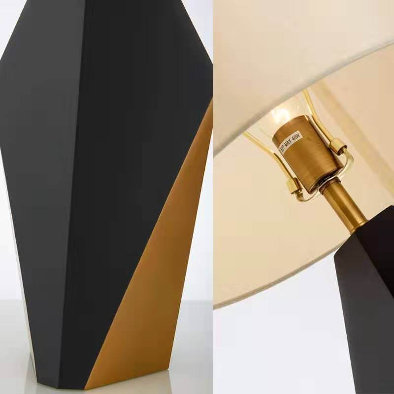 Quadrilateral Iron Fabric Table Lamp