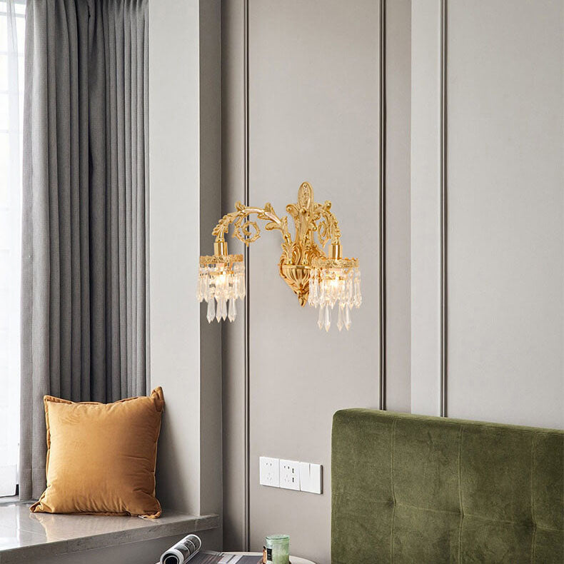 All-Copper Branch Bedroom Wall Lamp