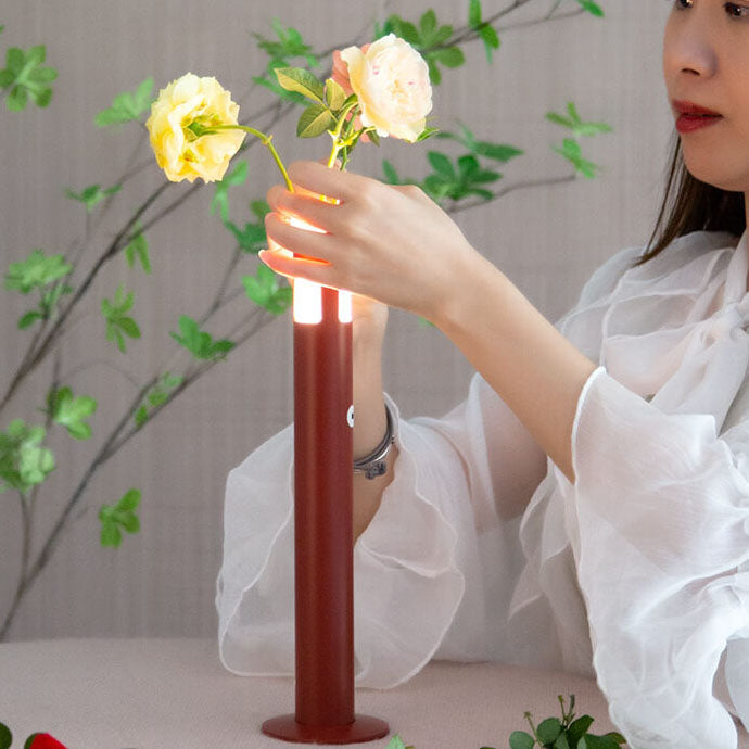 Cylinder Vase Aluminum Acrylic Table Lamp