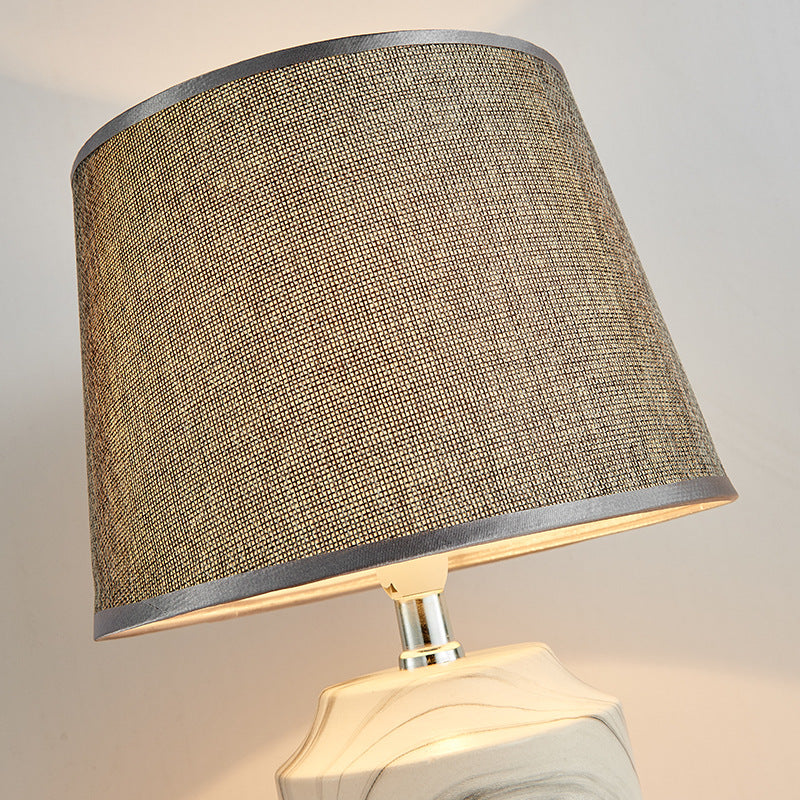 Cylinder Vase Ceramic Fabric Table Lamp