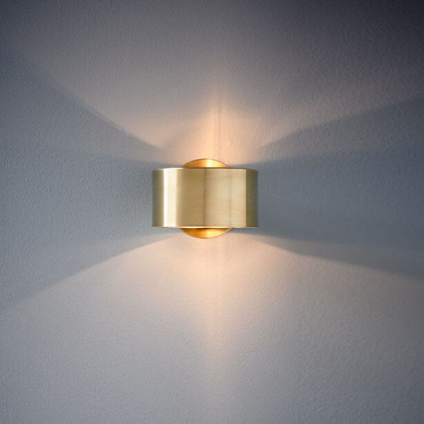Gold Drum Wall Lamp