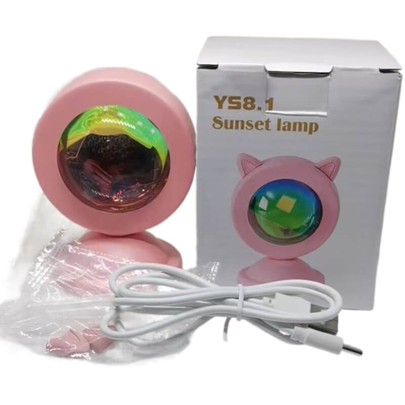 Pink Cat Ear Shape Table Lamp