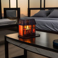 Farmhouse House Trapezoidal Rectangular Table Lamp