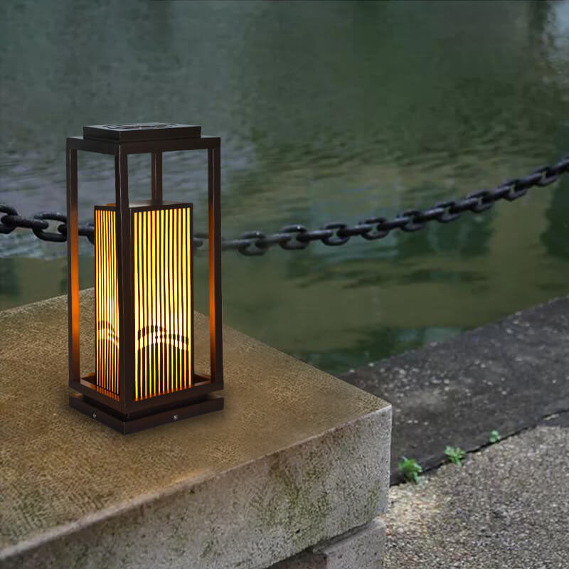 Square Cage Lawn Path Outdoor Light