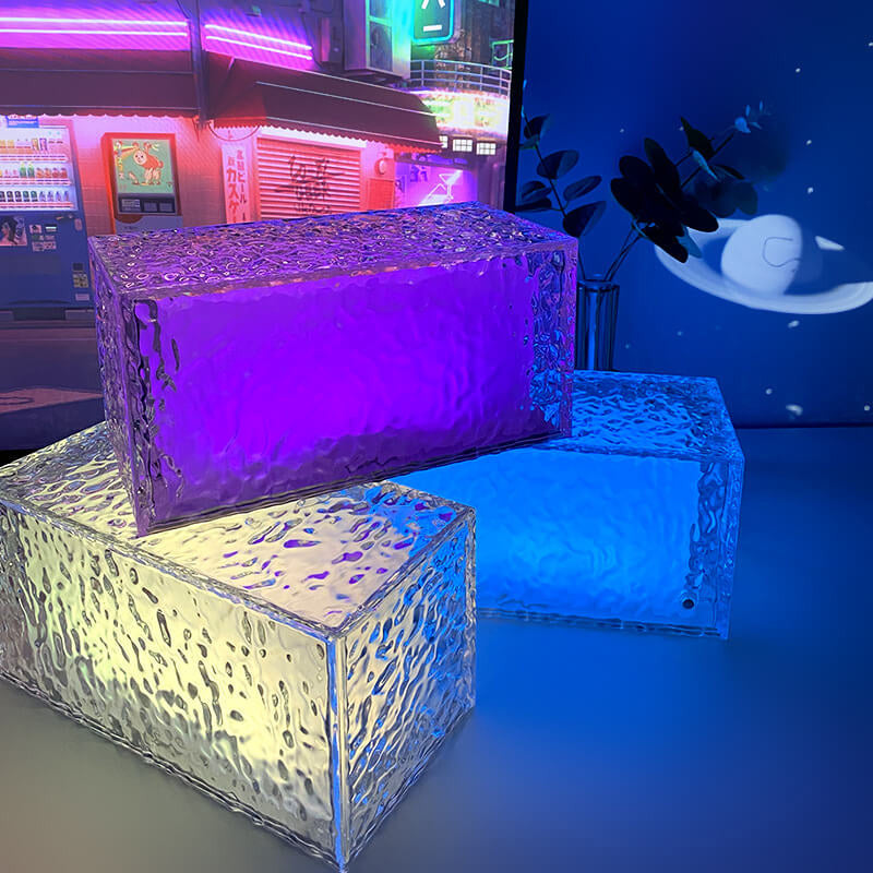 Ice Cube Acrylic RGB Table Lamp