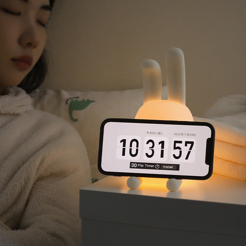 Cute Folded Ear Rabbit Table Lamp