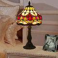 Tulip Stained Glass Cone Table Lamp