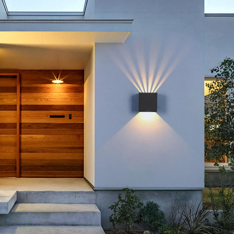Pure Black Aluminum Angle Outdoor Light