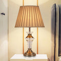 Cylinder Hardware Crystal Fabric Table Lamp