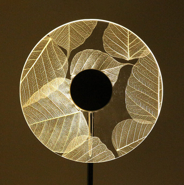 Acrylic Leaf Pattern Design Table Lamp