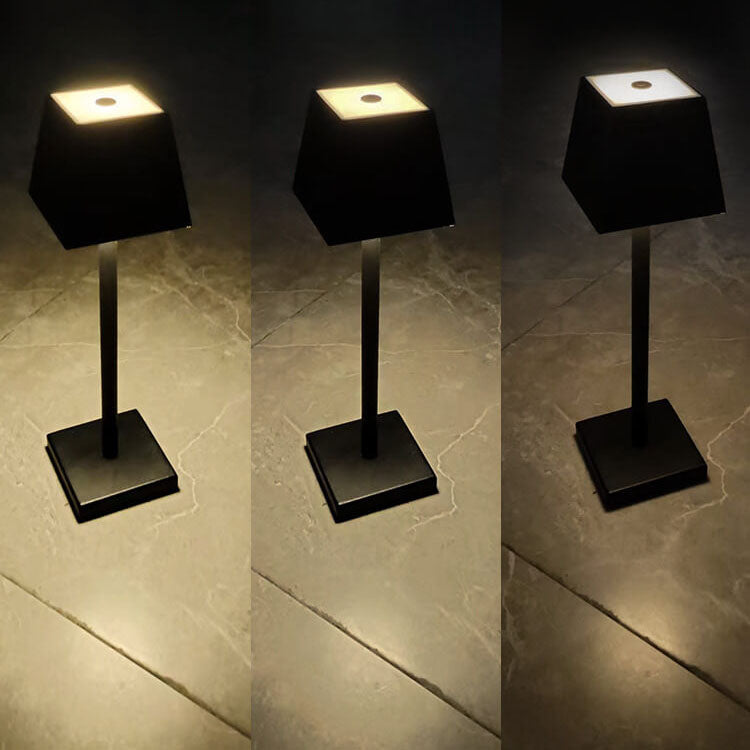 Solid Color Square Metal Table Lamp