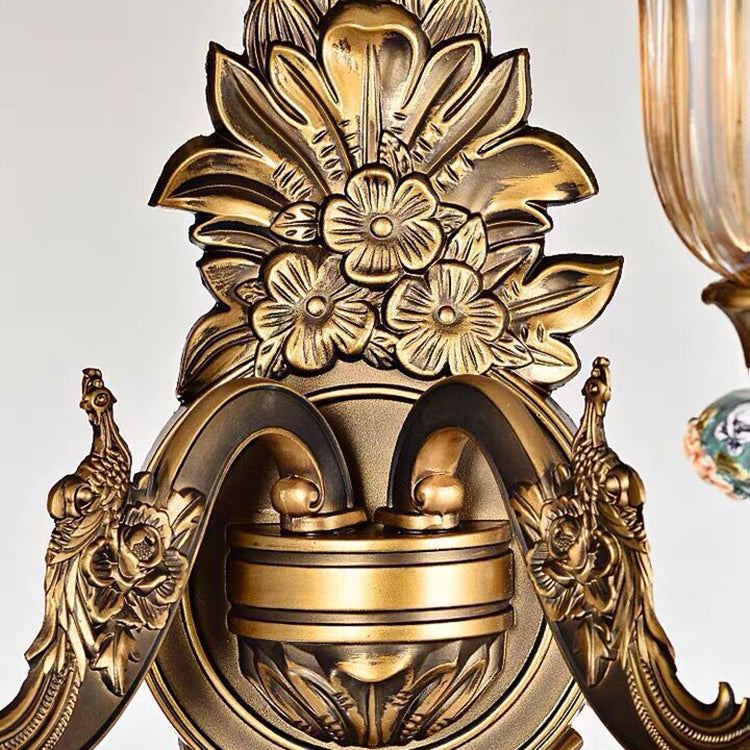 Resin Zinc Alloy Glass Wall Lamp