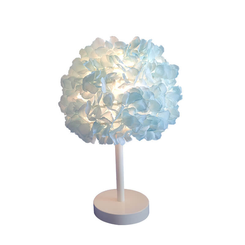 Fabric Flower Ball Table Lamp