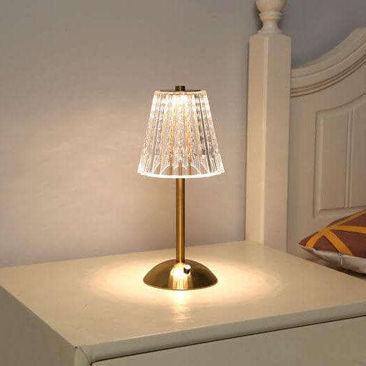 Diamond Crystal Acrylic Metal Table Lamp