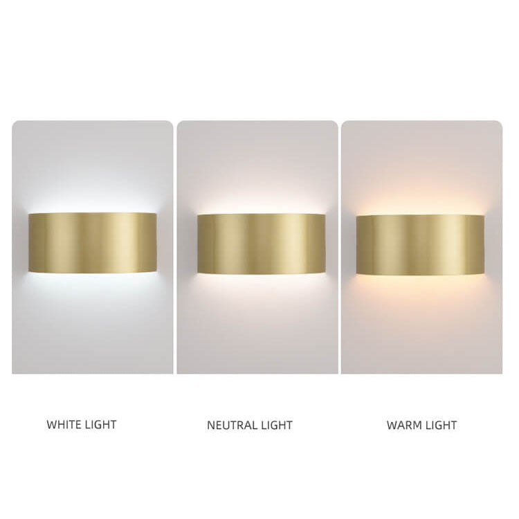 Solid Color Iron Half-circle Wall Lamp