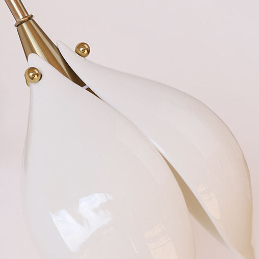 Ceramic Magnolia Flower Shape Wall Lamp