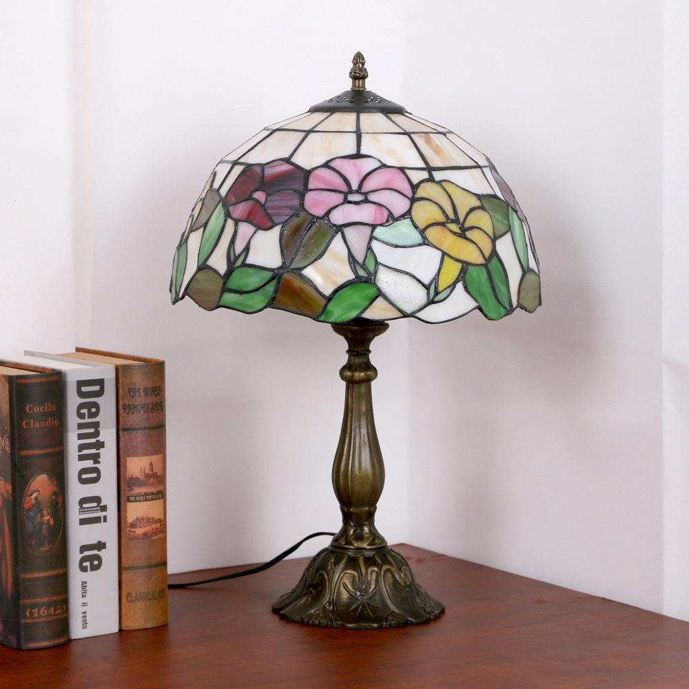 Morning Glory Stained Glass Table Lamp