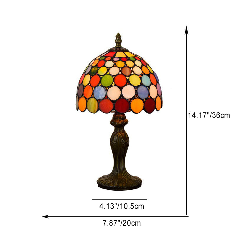Dome Aluminum Glass Living Table Lamp