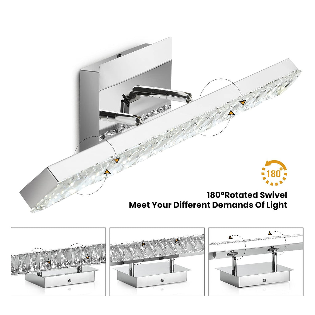 Strip Rectangular Rotatable Stainless Wall Lamp