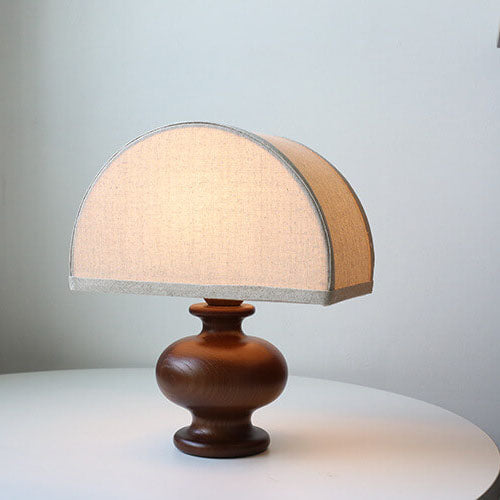 Solid Wood Fabric Table Lamp
