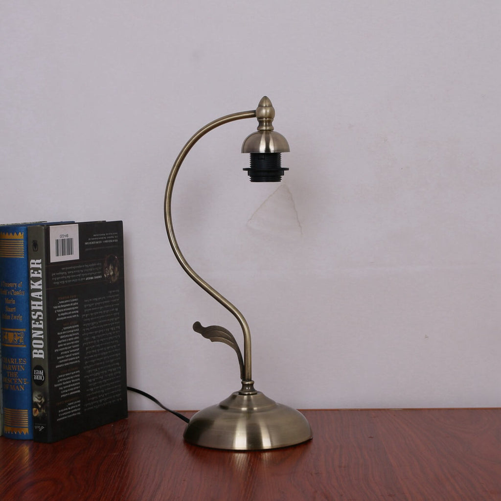 Amber Lucite Glass Table Lamp