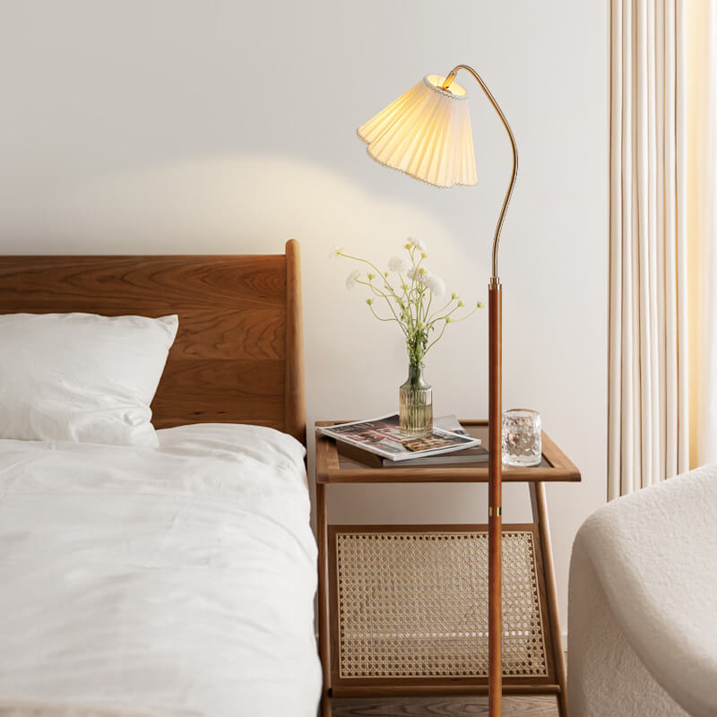 Japanese Vintage Flower Solid Floor Lamp