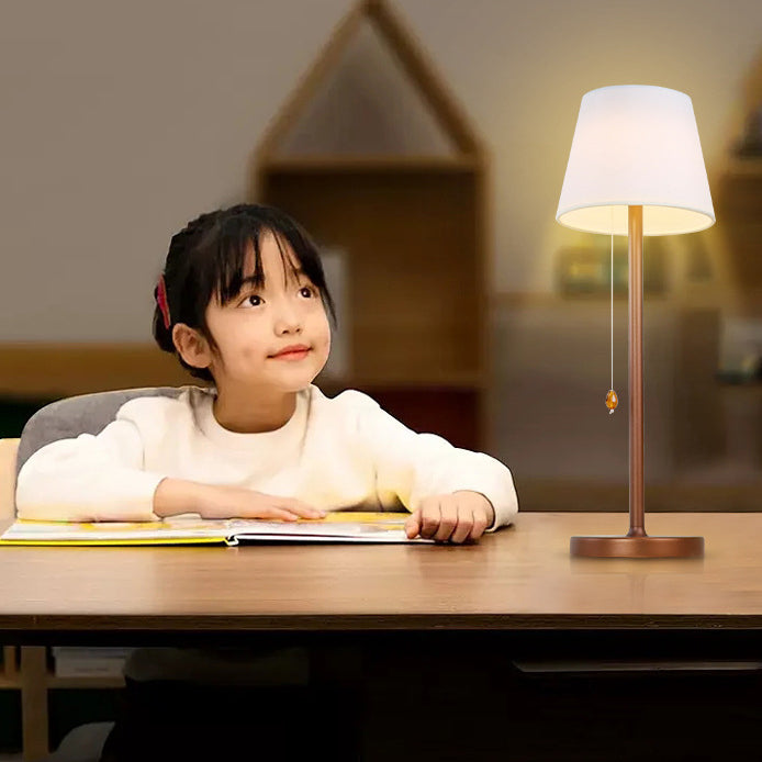 Fabric Aluminum Plastic Silica Table Lamp