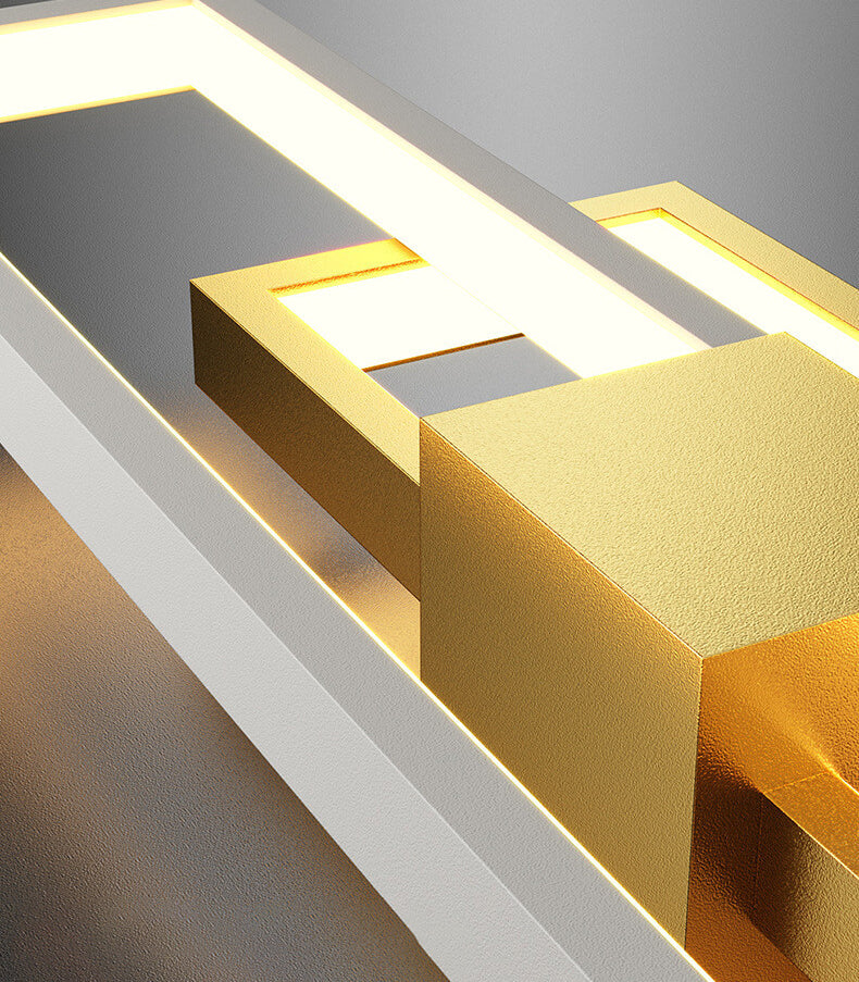 Square Frame Iron Silicone Wall Lamp