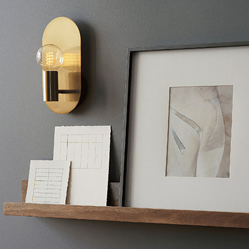 Iron Oval Ball Bedroom Wall Lamp