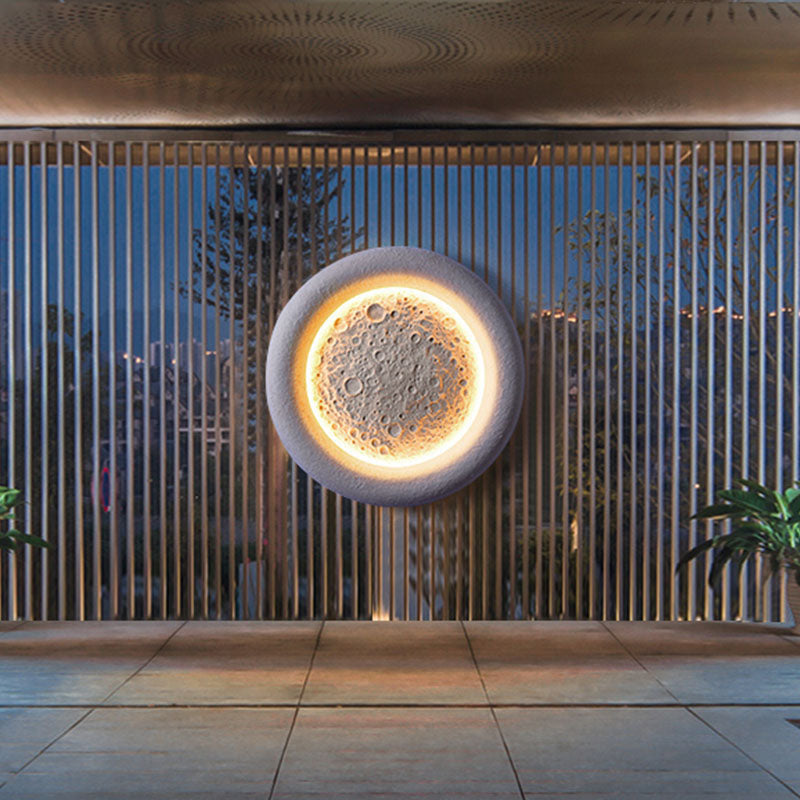 Concrete Imitation Moon Texture Wall Lamp