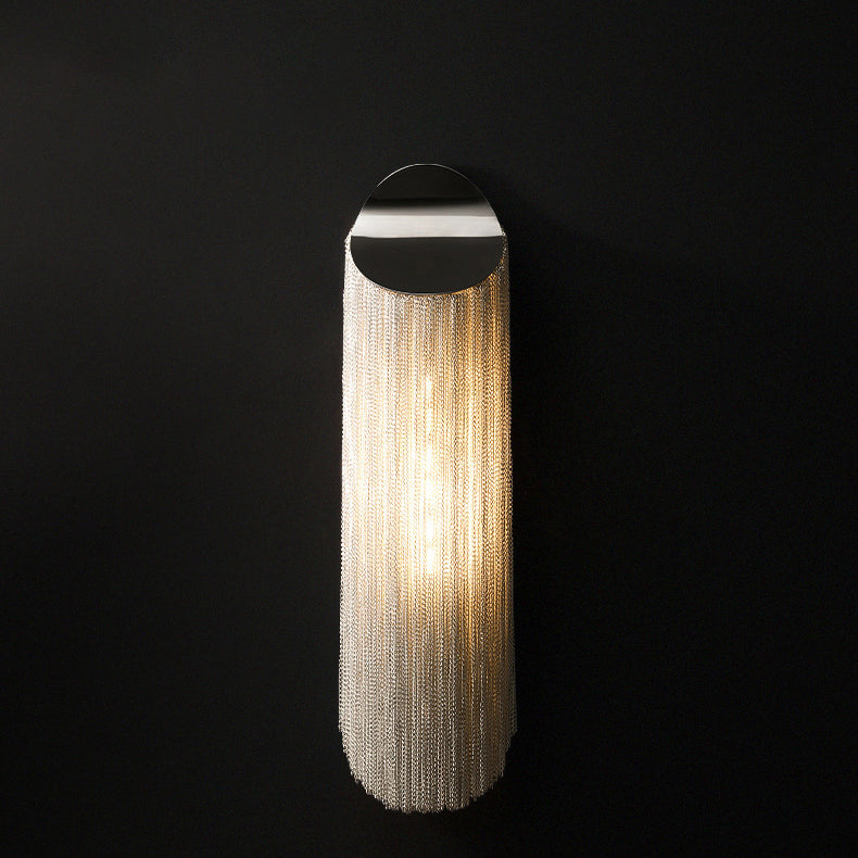 Cylinder Tassel Hardware Plating Wall Lamp