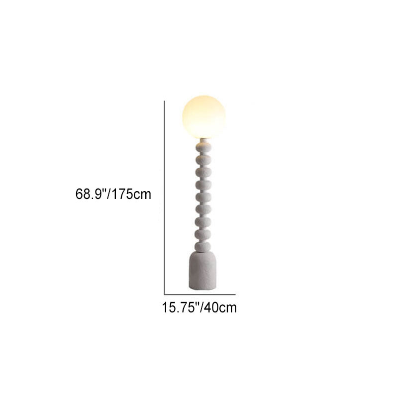 Resin Gourd Round Ball Floor Lamp