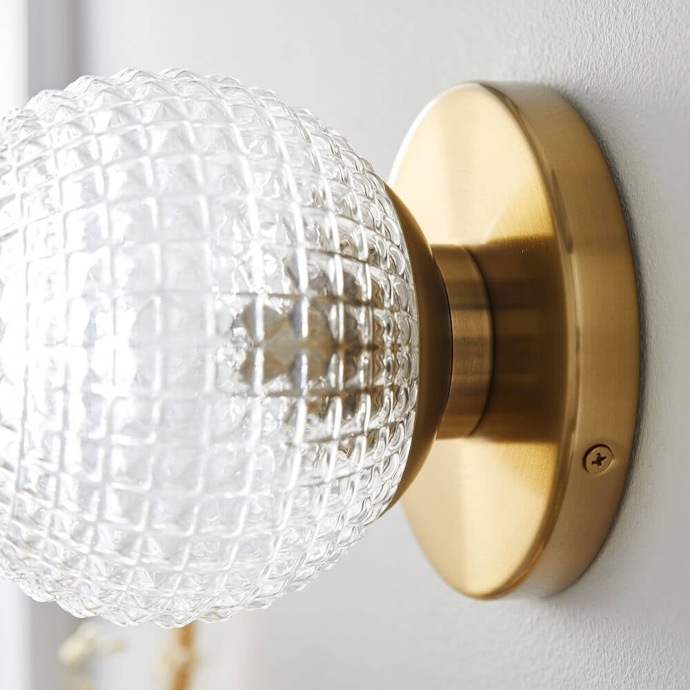 Plaid Spherical Design Wall Lamp