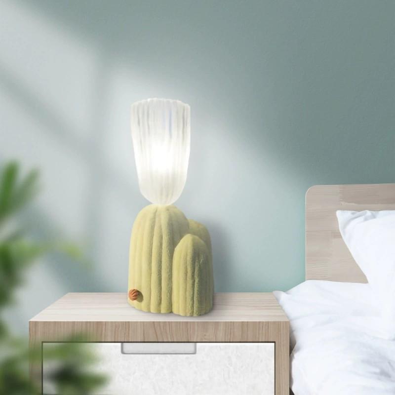 Cactus Resin Glass Living Table Lamp