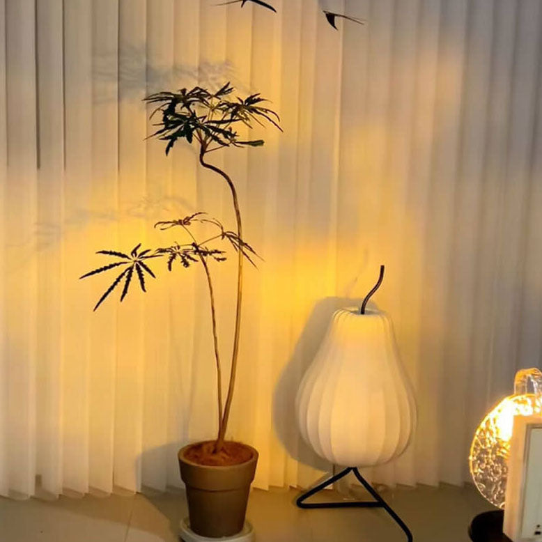 Romantic Solid Wood Rotating Table Lamp