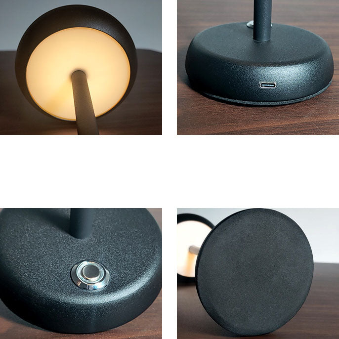 Round Drum Touch Table Lamp