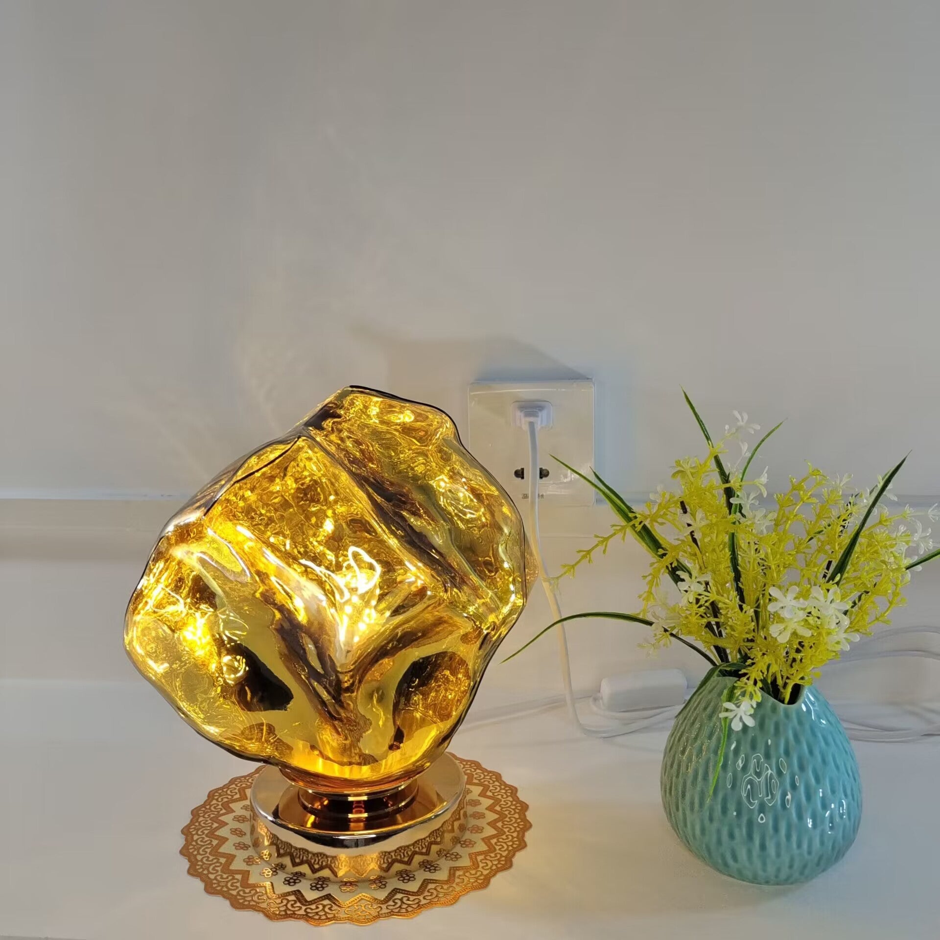 Glass Lava Design Bedroom Table Lamp