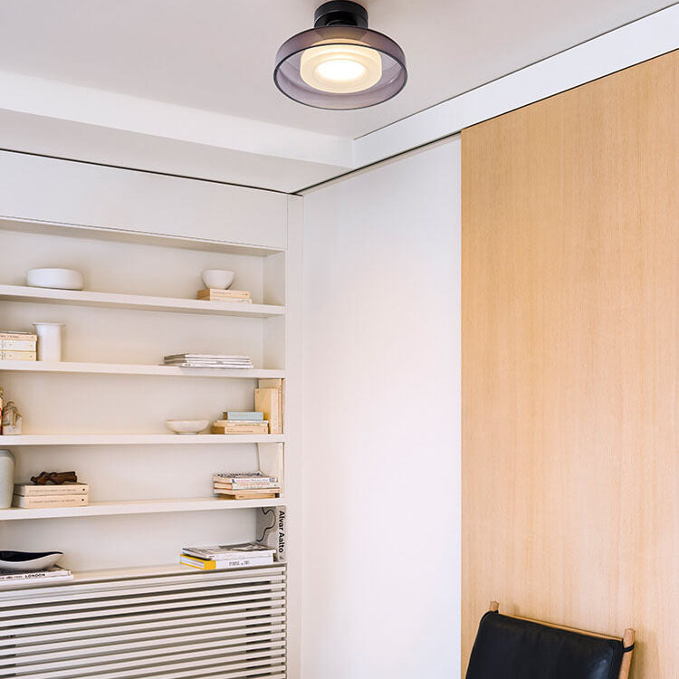 Round Hardware Glass Wall Lamp