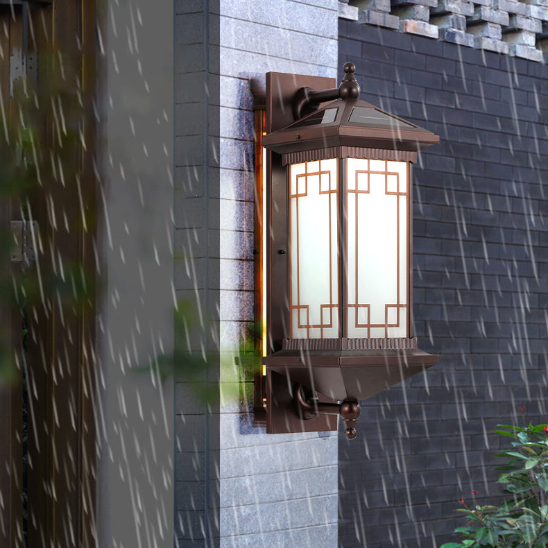 Aluminum Square Knot Pattern Outdoor Light