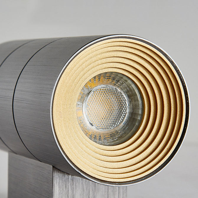 Cylindrical Brushed Aluminum Wall Lamp