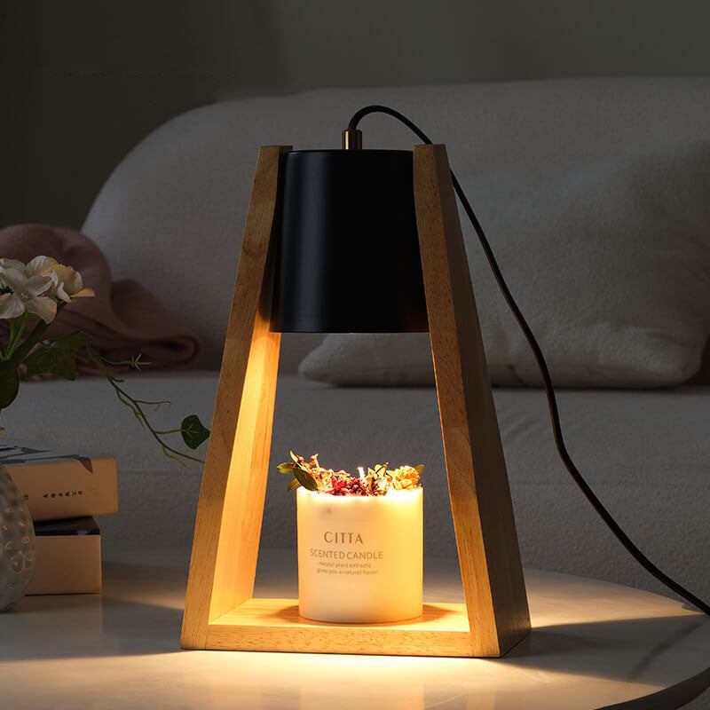 Cone Iron Log Melting Table Lamp