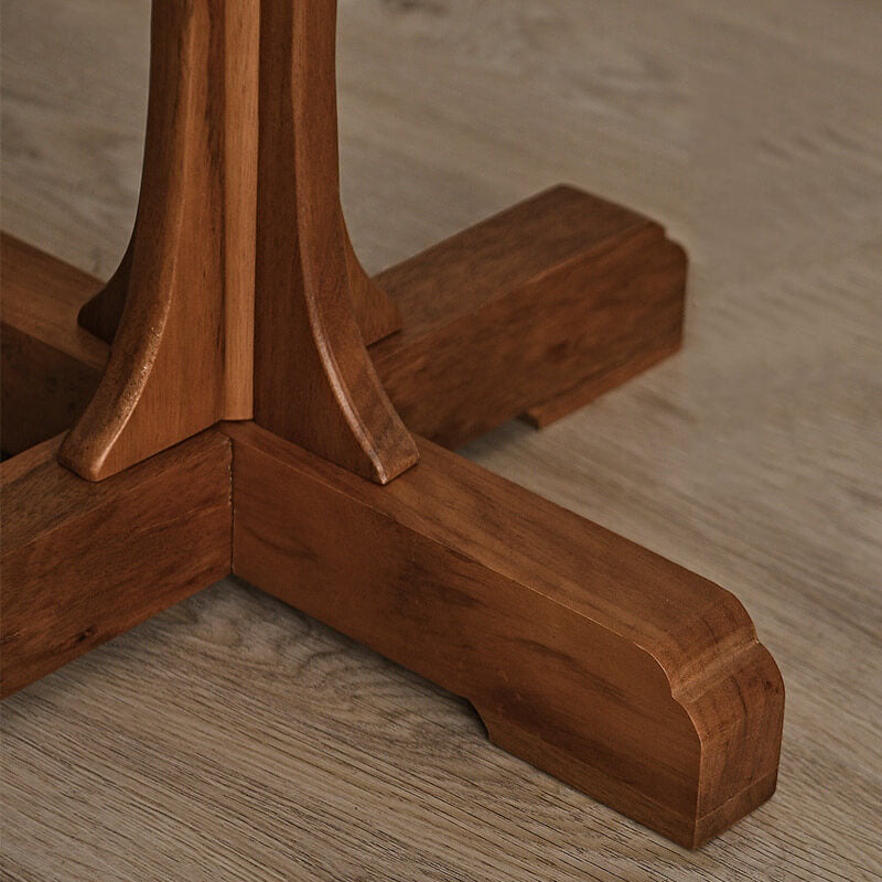 Japanese Zen Rosewood Base Floor Lamp