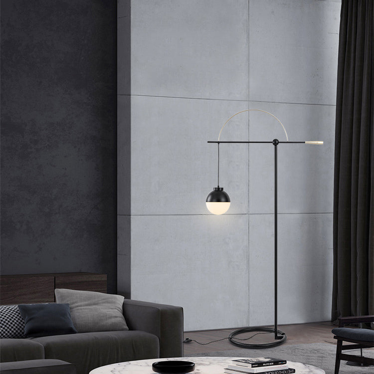 Fishing Rod Iron Glass Floor Lamp