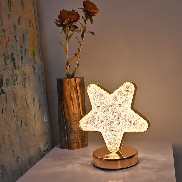 Acrylic Moon Star Geometry Table Lamp