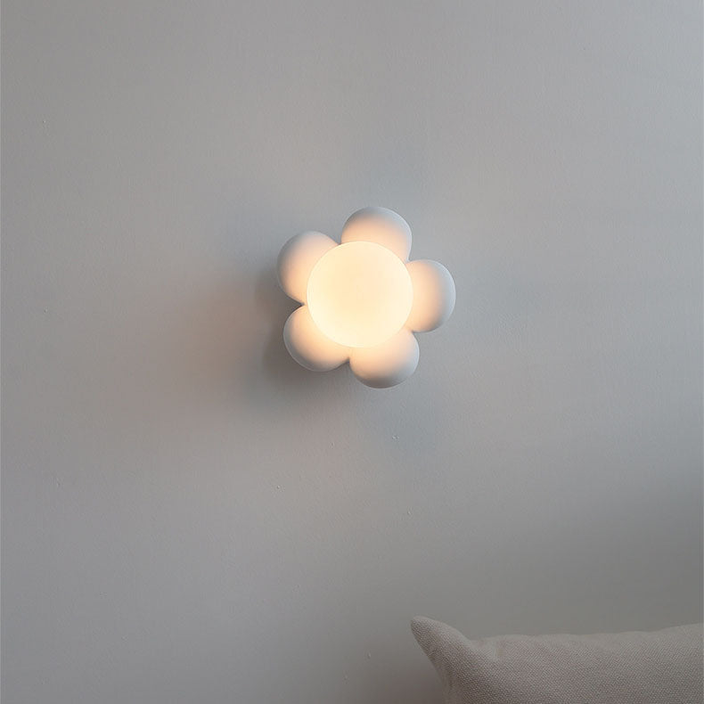 Flowers Shape Glass Ceramic Wall Lamp