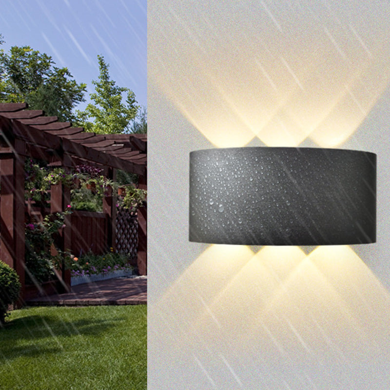 Cylinder Rectangular Aluminium Iron Outdoor Light