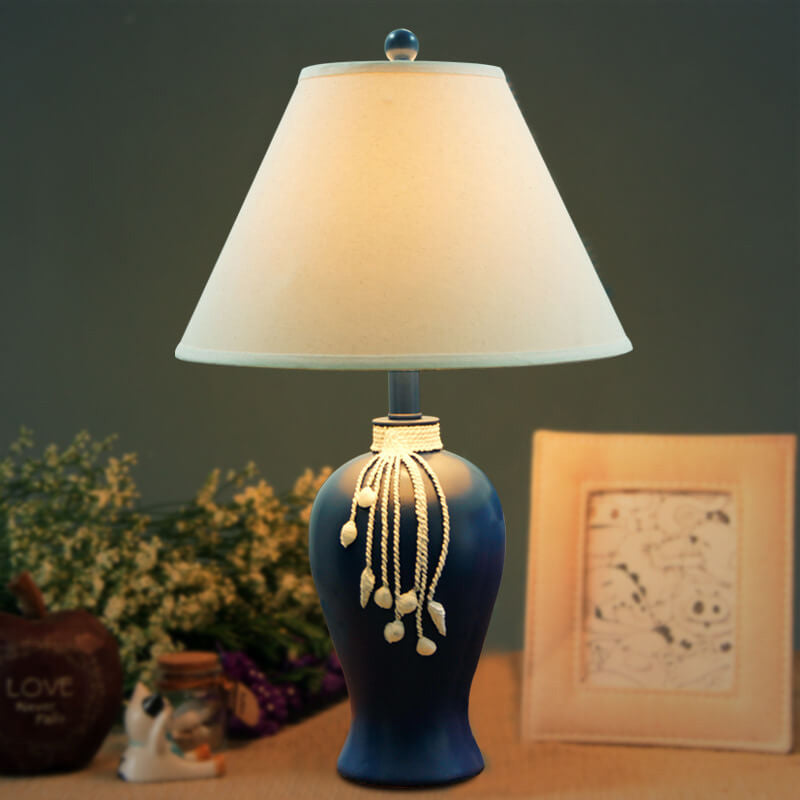 Mediterranean Fabric Resin Table Lamp