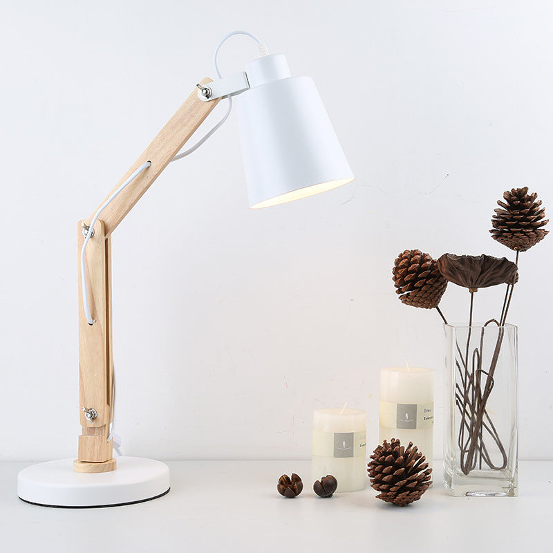 Classical Collapsible Wooden Iron Table Lamp
