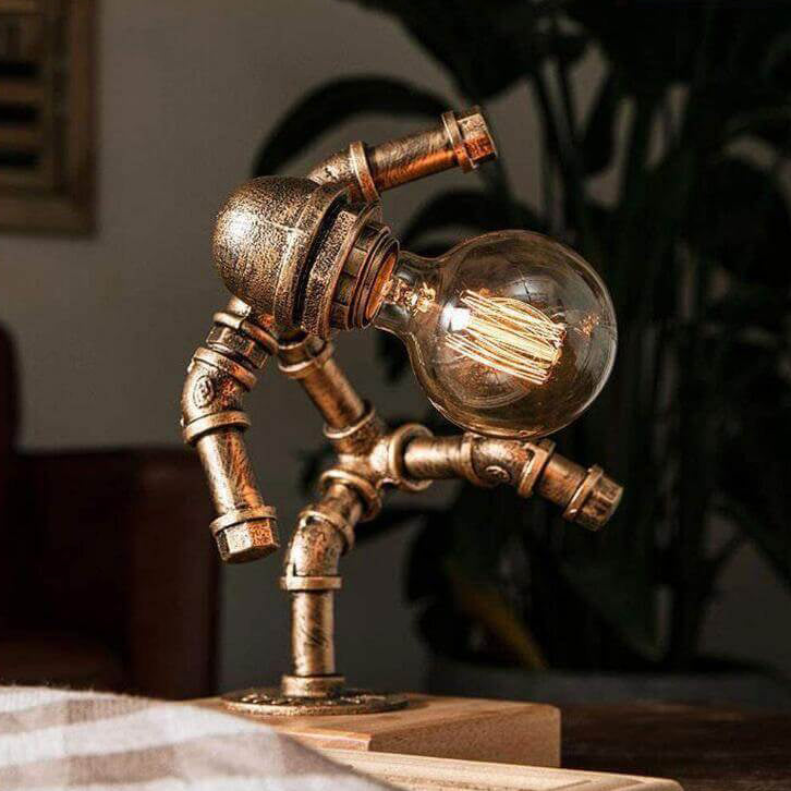 Robot Eye Protection Iron Table Lamp